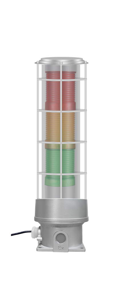 Luminaria de señalización LED ATEX, 3 segmentos, 24 V DC, IP66