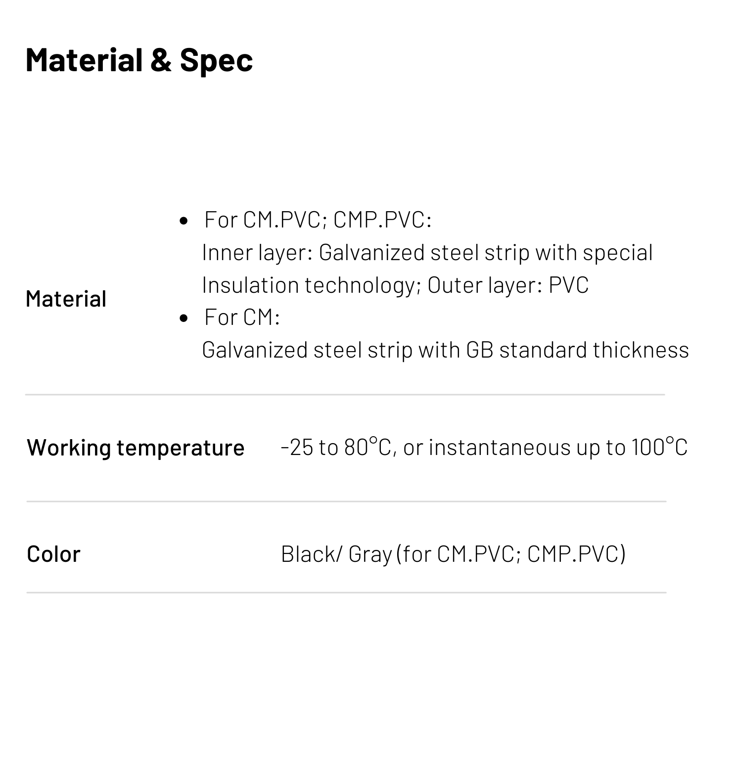 Metal Hose CM