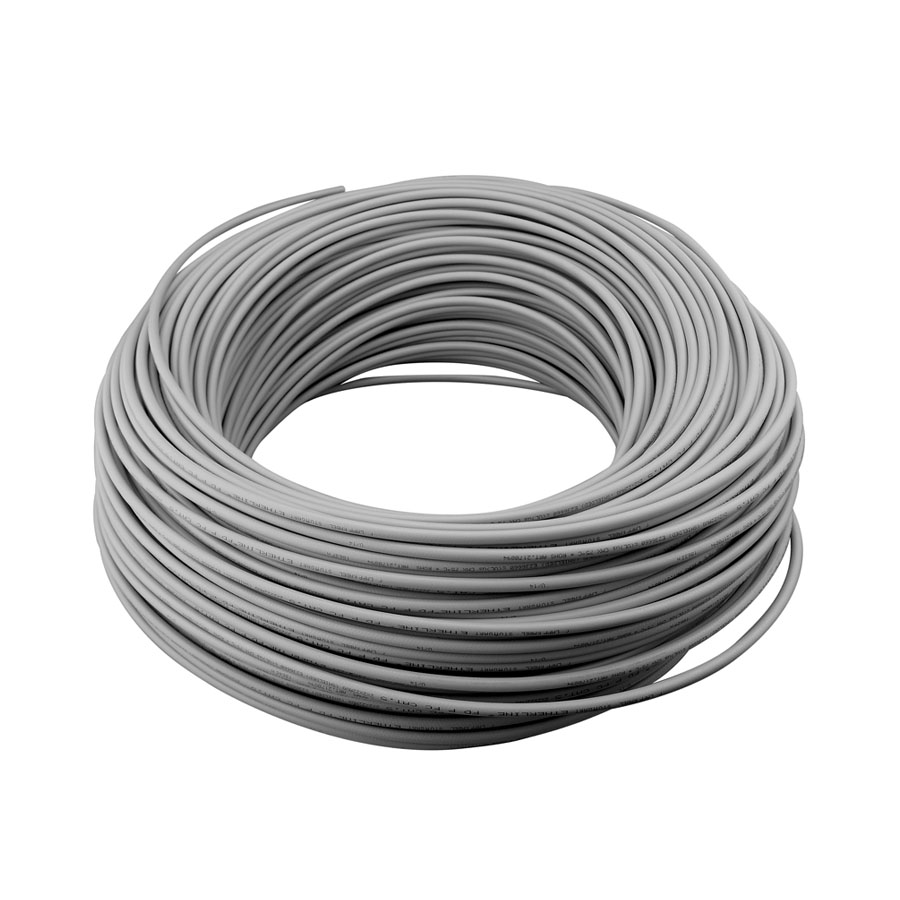 Cabo de PVC não flexível de 4 núcleos, bainha cinza · CAB-4-025-GY-V-M8