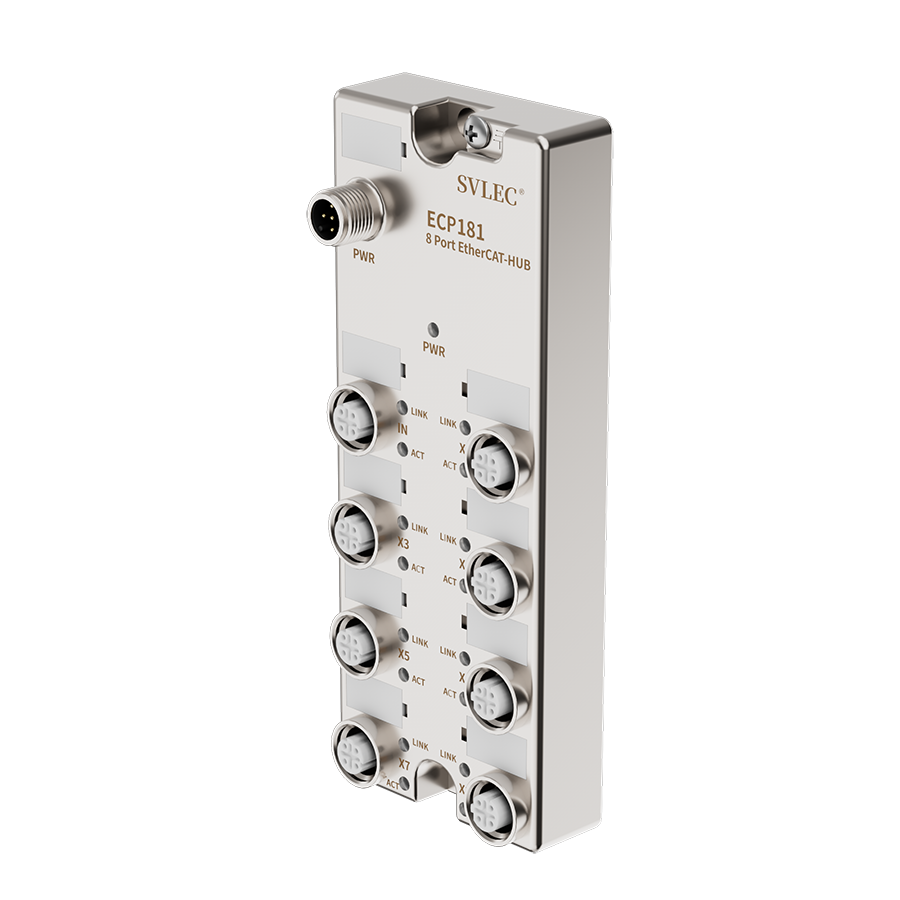 Divisor EtherCAT de 8 portas, 8 (m12 fêmea) · ECP181
